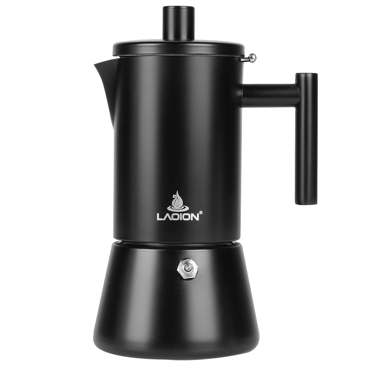LAOION Stovetop Espresso Maker, 12Cup 17.5 oz Moka Pot, Stainless Steel