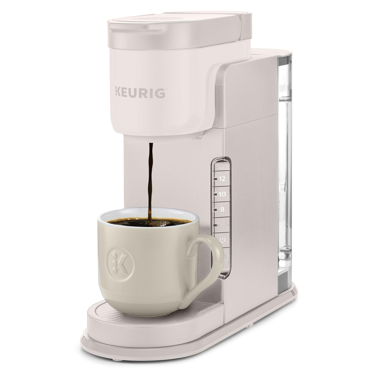 Keurig K-Express Single Serve K-Cup Pod Coffee Maker, 3 Brew Sizes, Strong Button Feature, 42oz Removable Reservoir, Evergreen