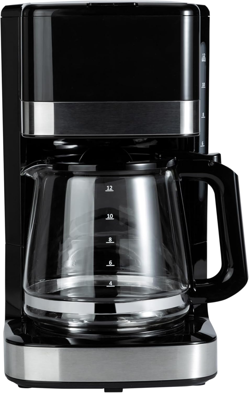 Amazon Basics 5 Cup Drip Coffee Maker with Glass Coffee Pot (0.8 Qt), Auto Shut-off, Auto Pause, Removable Filter Basket, Matte Black
