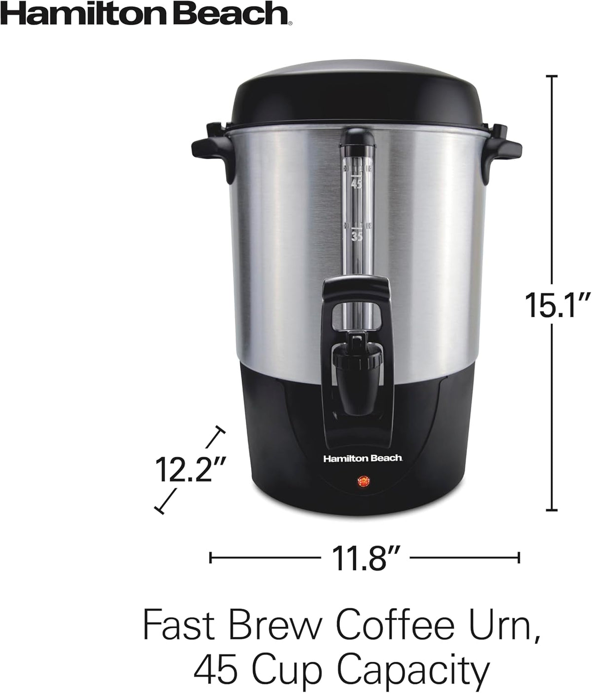 Hamilton Beach 45 Cup Fast Brew Coffee Urn and Hot Beverage Dispenser