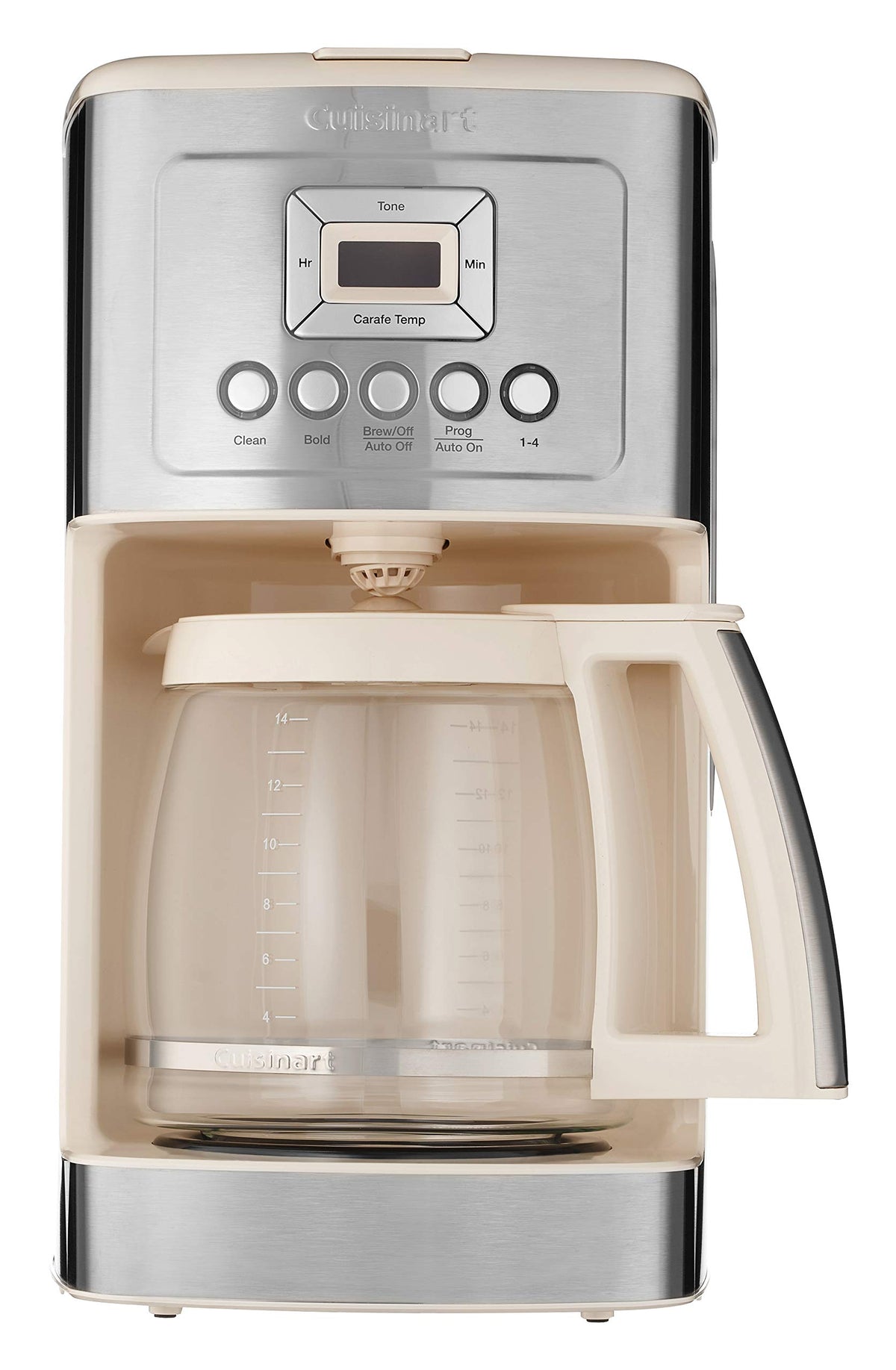 Cuisinart 14-Cup Coffee Maker, Programmable PerfecTemp Glass Carafe Coffee Machine with 1-4 Cup Setting, Brew Strength Control and Pause, Stainless Steel, DCC-3200BKSNAS, Black