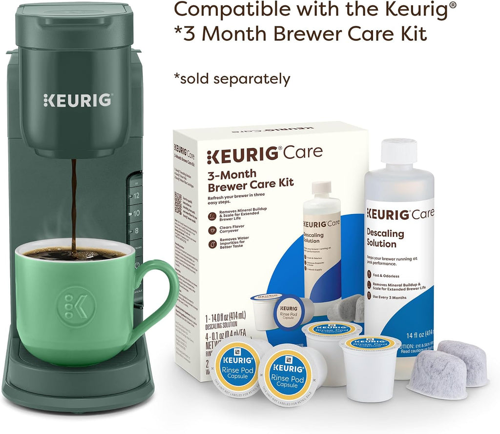 Keurig K-Express Single Serve K-Cup Pod Coffee Maker, 3 Brew Sizes, Strong Button Feature, 42oz Removable Reservoir, Evergreen