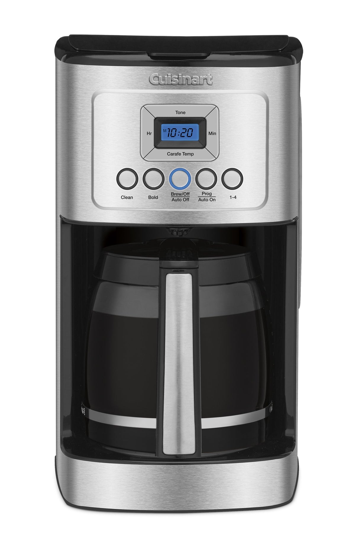 Cuisinart 14-Cup Coffee Maker, Programmable PerfecTemp Glass Carafe Coffee Machine with 1-4 Cup Setting, Brew Strength Control and Pause, Stainless Steel, DCC-3200BKSNAS, Black